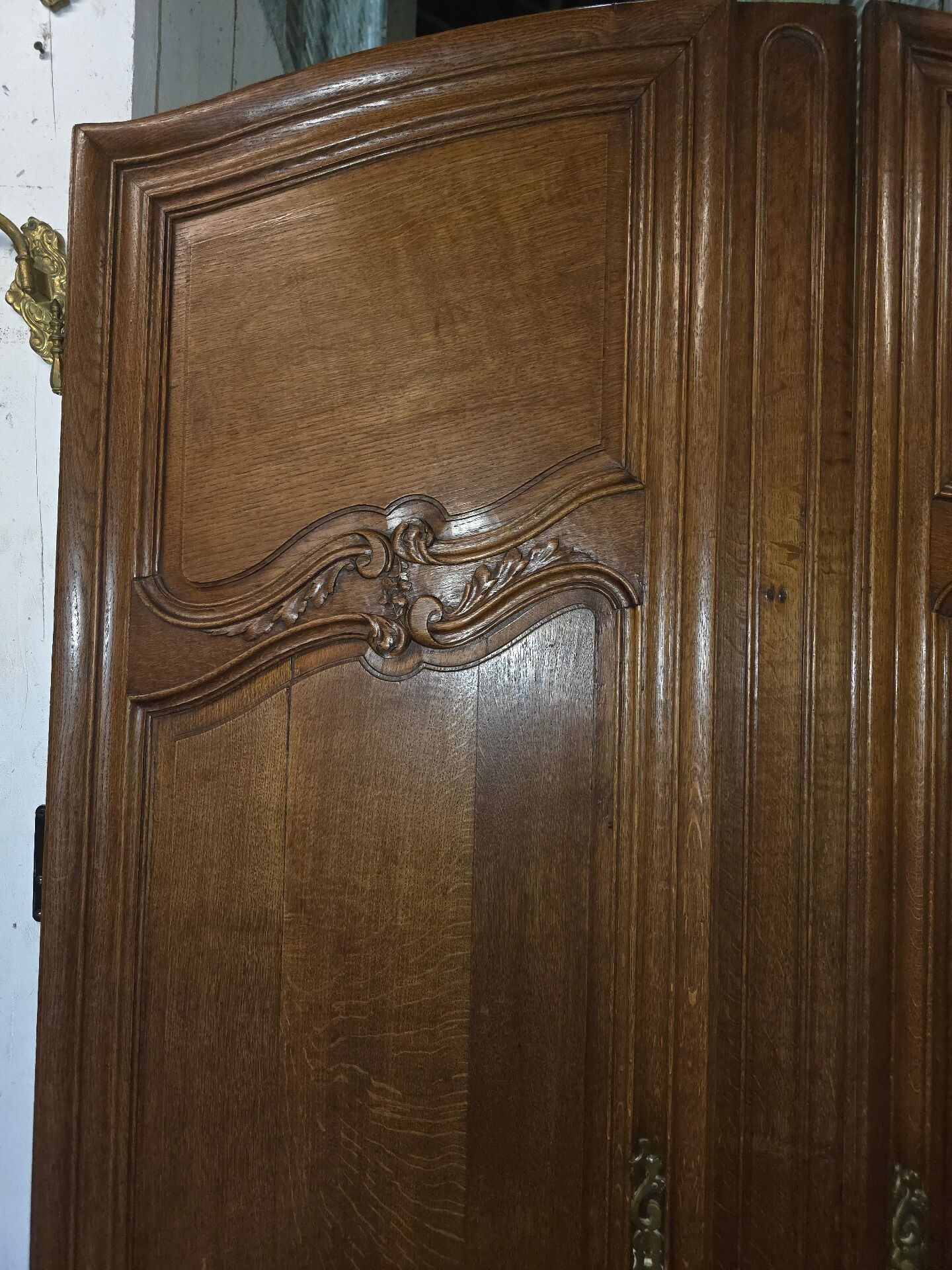 Antique oak doors in louis xv style