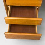 Bureau danois en teck avec porte et tiroirs par Bornholm, années 1970