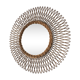 Mirror rattan 50x50cm vintage 1960