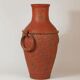 Monumental sun vase "Fat Lava" from the mid-century, with a rare movable ceramic handle handmade.
