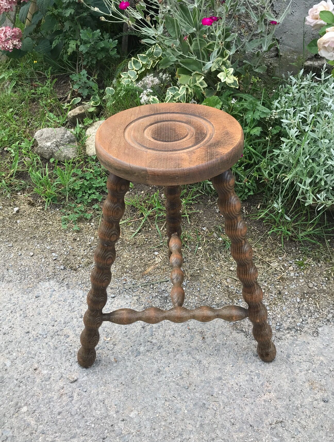 Vintage tripod stool