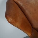 Vintage Dutch cognac coloured leather club chair