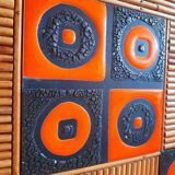 Rattan table, Audout Minet / Capron 1950