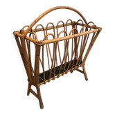 Rattan magazine rack