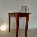 Old solid wood console - drawer - curved line - chic country style