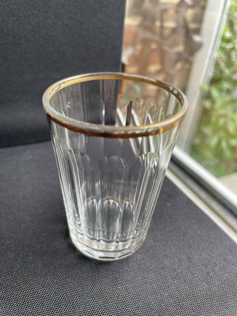 7 Baccarat Chicago service goblets size 6410 gold