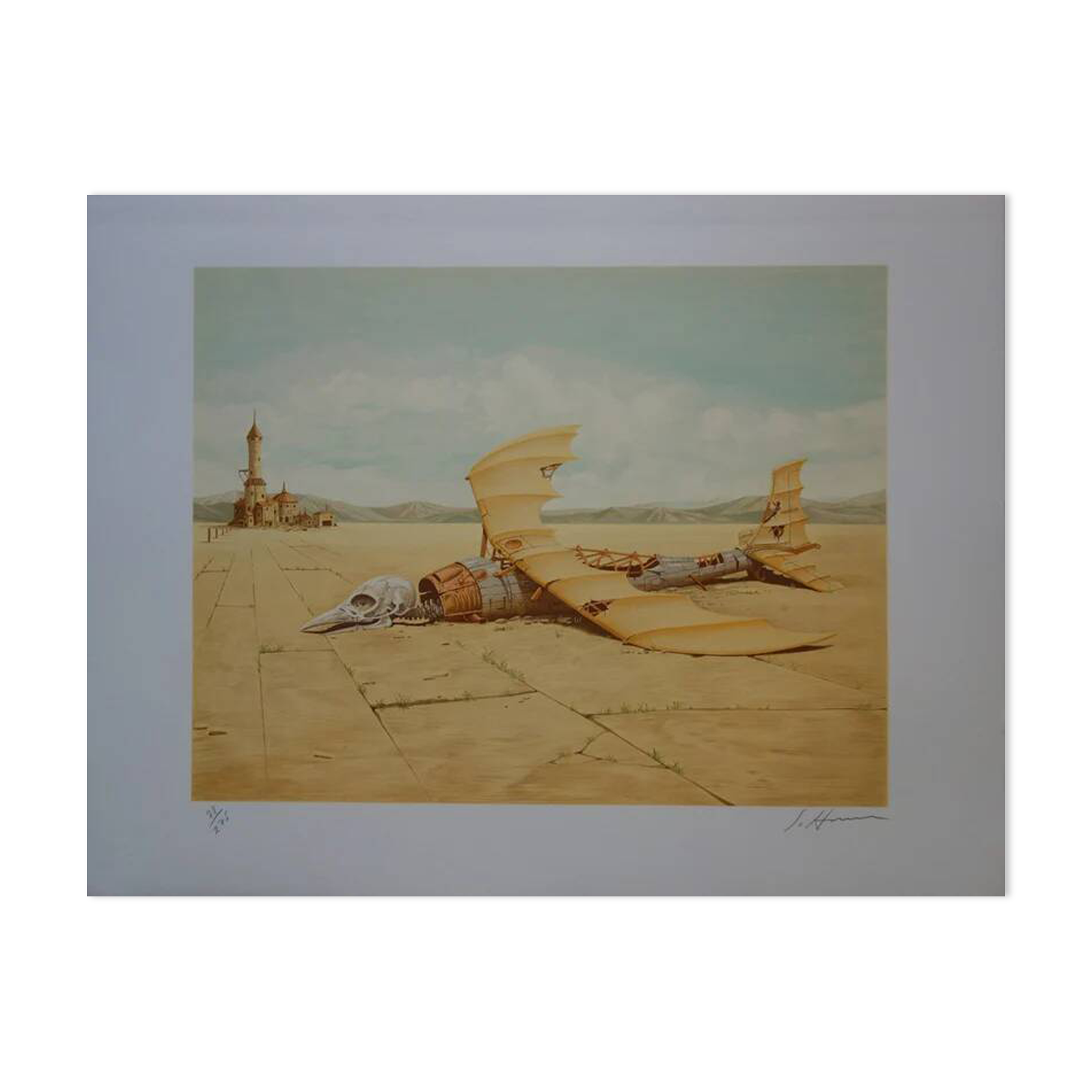 Judson HUSS : Dead Zeppelin, lithographie originale signée