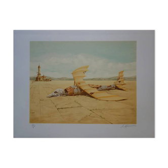 Judson HUSS: Dead Zeppelin, original lithograph signed