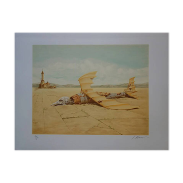 Judson HUSS : Dead Zeppelin, lithographie originale signée