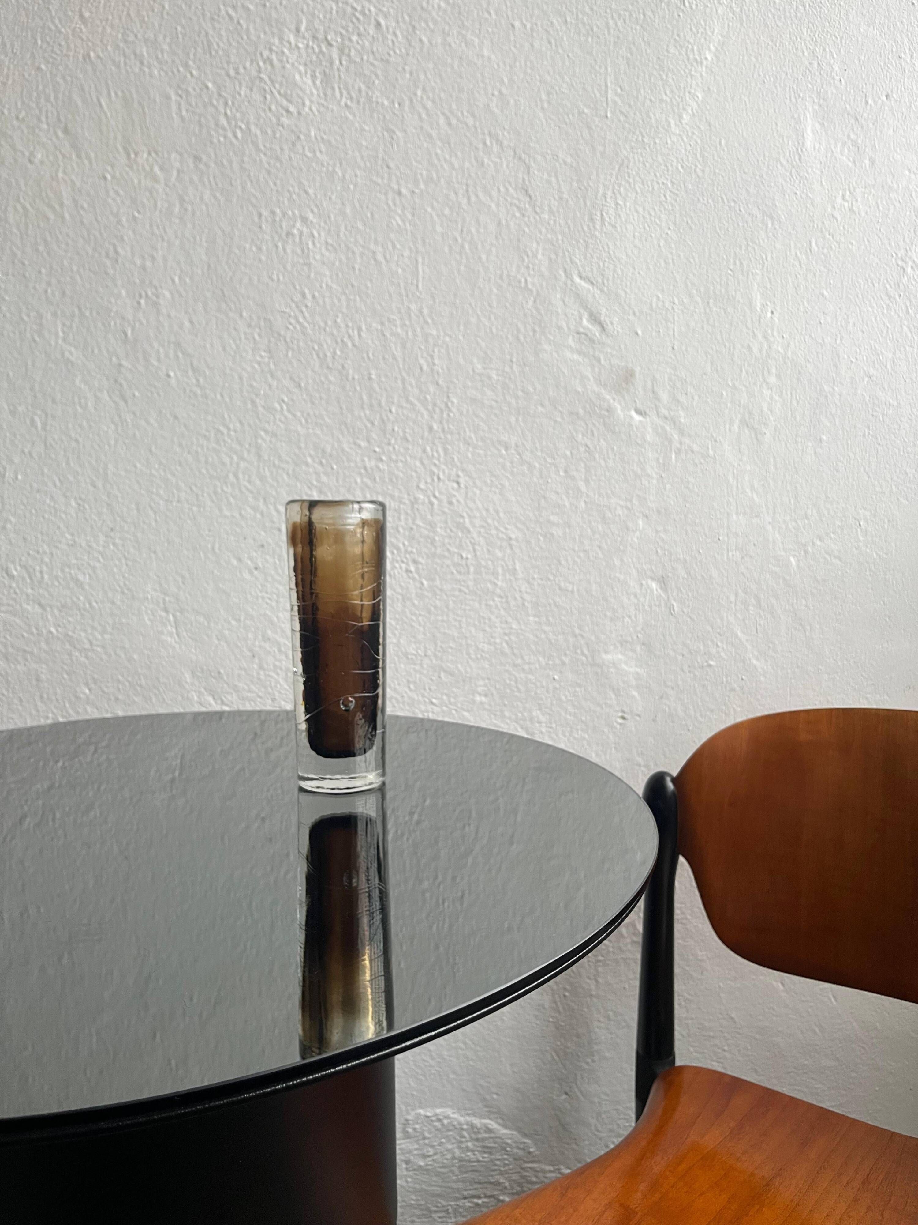 Vintage Big, Tall Coke Cola Murano Vase in brown "Sommerso" Glass