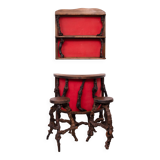 Dry Bar French Vinery Bar and Stool Set, 1960s, Set of 4