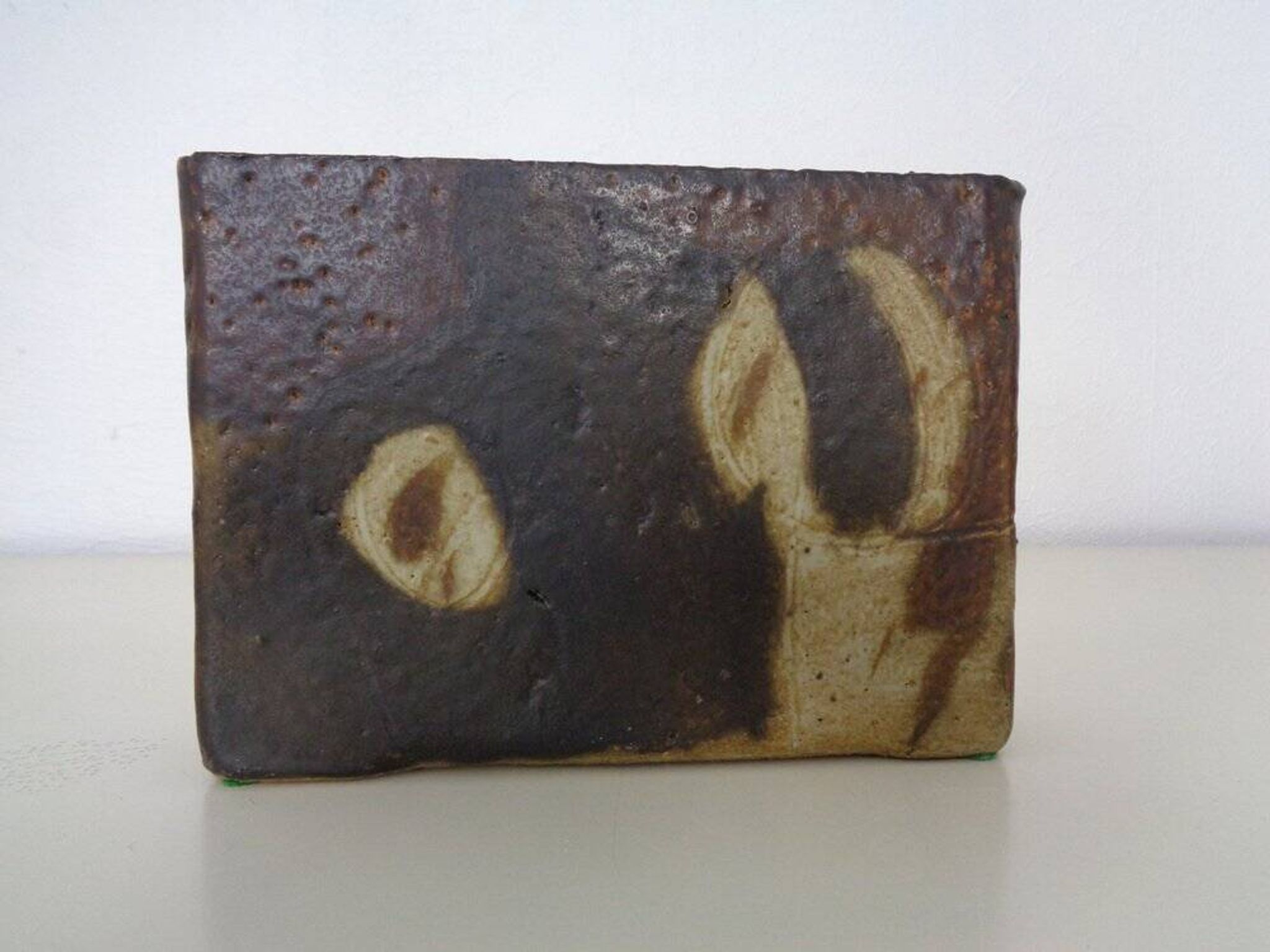 Vintage glazed studio ceramic vase by Trille Jørgensen, Denmark, 1970s.