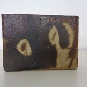 Vintage glazed studio ceramic vase by Trille Jørgensen, Denmark, 1970s.