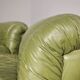 Green eco-leather armchairs, 1970s