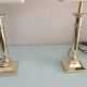 Pair of brass lamps art deco style 60s-70s