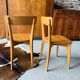 Pair of vintage 70's chairs with compass feet