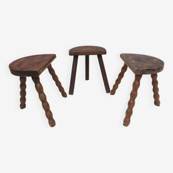 Trio of Nature decorative milking stools