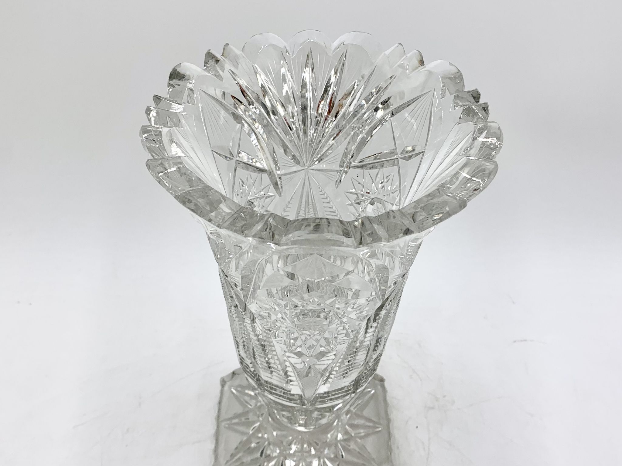 Midcentury Crystal Vase, Poland, 1960
