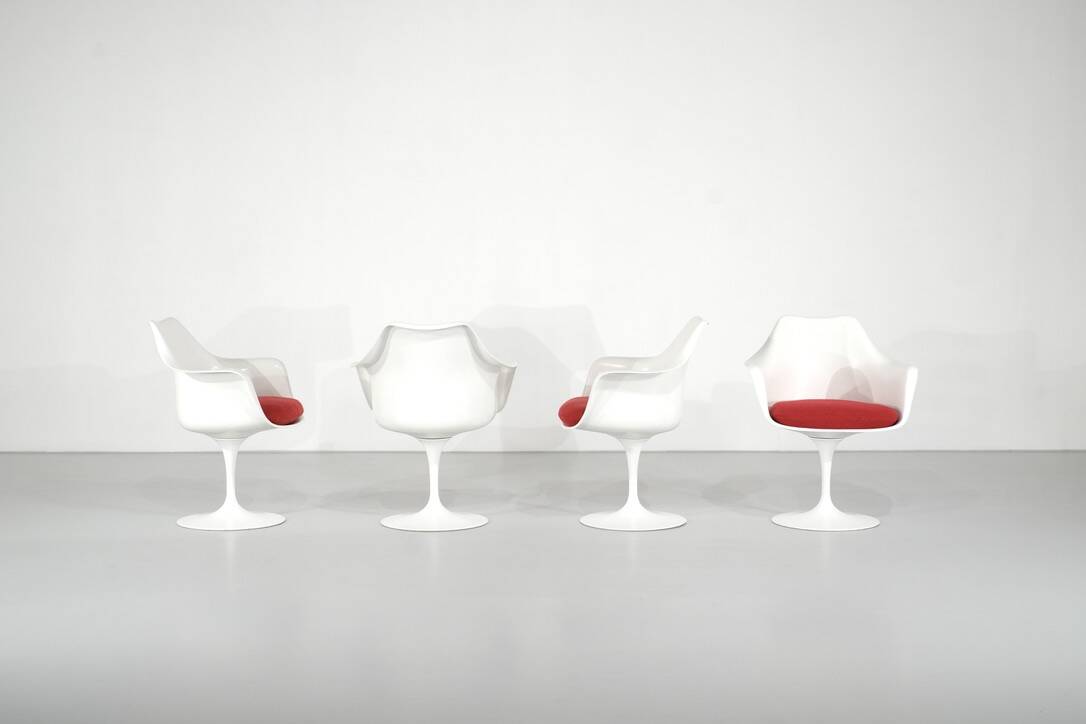 Set of "Tulip" model armchairs by Eero Saarinen for Knoll, USA