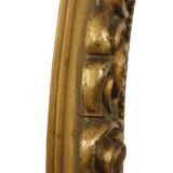 Grand Cadre Ovale En Bois Doré Roses Classiques Style Baroque France 77x57cm