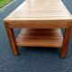 Genuine colonial teak coffee table with lower tray