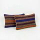 Set of 2 vintage kilim cushion covers 41x61 cm