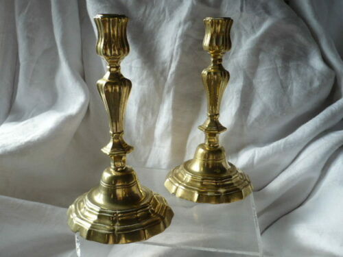 Pair of bronze candlesticks 18th century