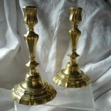 Pair of bronze candlesticks 18th century