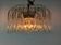 Pair of large chandeliers adorned with glass drops, chrome metal structures, Italy circa 1960.
