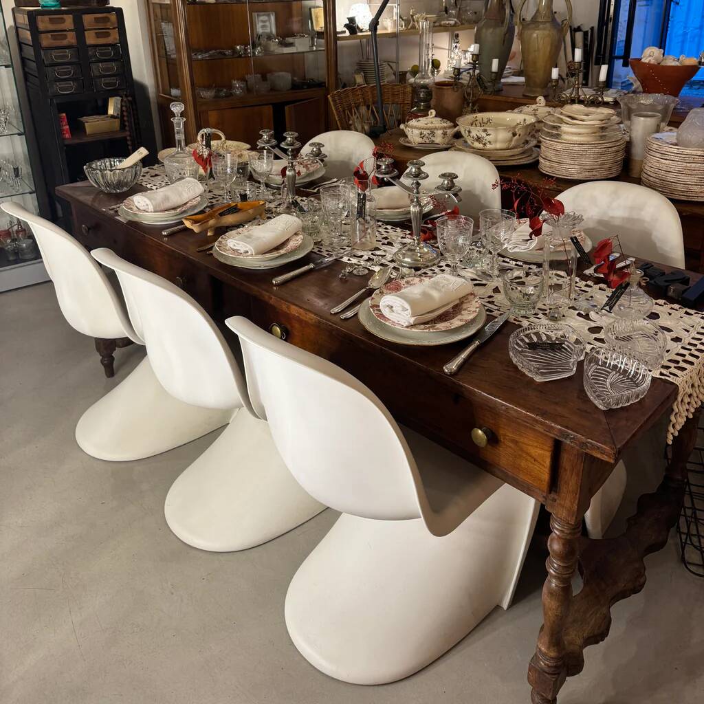 Set of 6 Verner Panton chairs, Vitra edition.