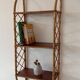 Étagère murale vintage en bambou et bois