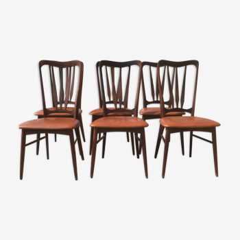 Set of 6 chairs Danish rosewood Estampillees twentieth century