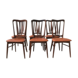 Suite de 6 Chaises Danoises en palissandre Estampillées XXème siècle