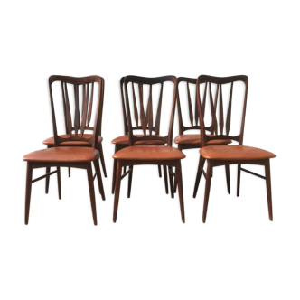 Set of 6 chairs Danish rosewood Estampillees twentieth century