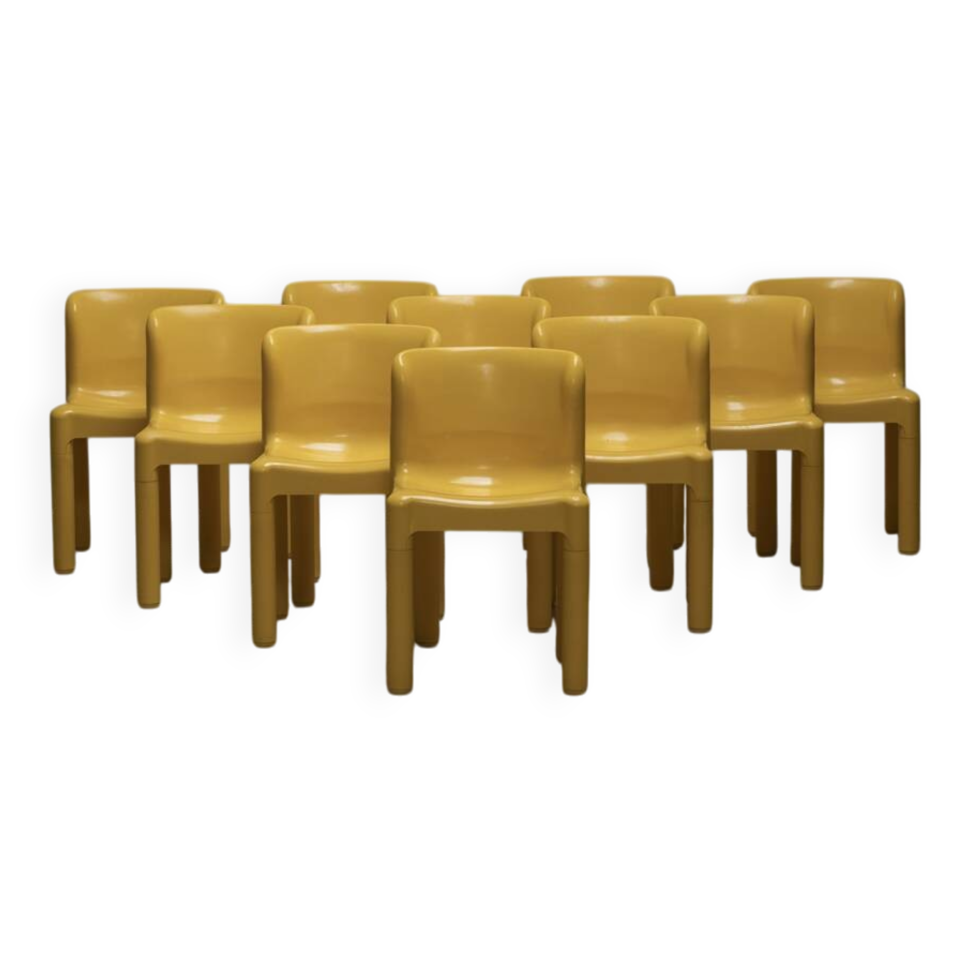 Chairs model 4875 by Carlo Bartoli for Kartell, 1970s, set of 10