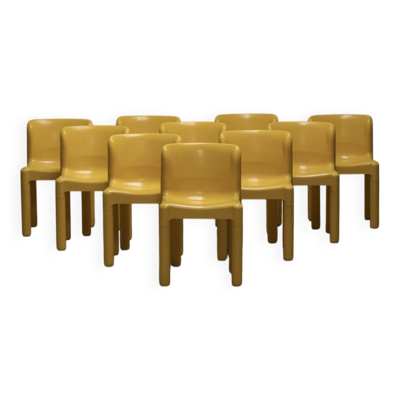 Chaises modèle 4875 par Carlo Bartoli pour Kartell, années 1970, set de 10