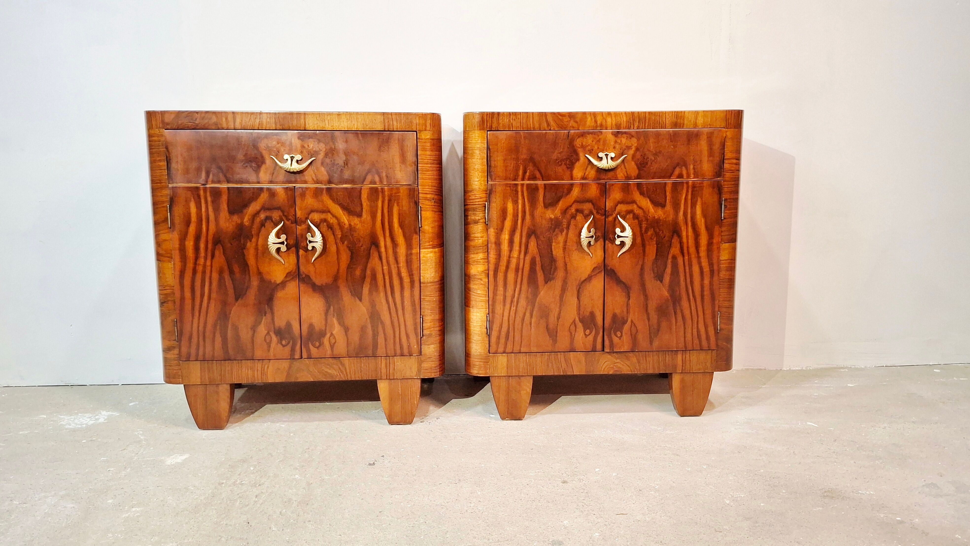 50s Italian Art Deco Nightstands