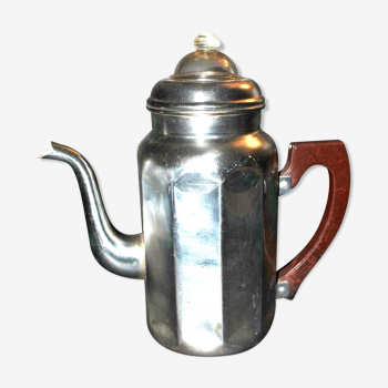 Cafetière à expresso vintage en cuivre argenté