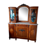 Art Deco showcase sideboard in merisier et zebrano