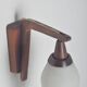 Danish wall lamp in teak with milk glass, 1960s
