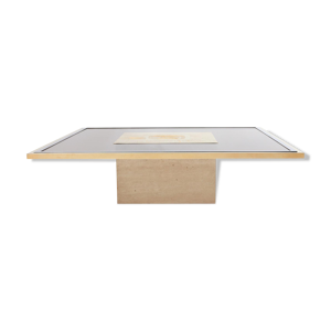 Table basse en laiton émaillé