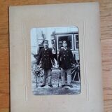 Photographie ancienne 1900 deux cochers Chemins de fer de l'Ouest par A. Rebut à Paris