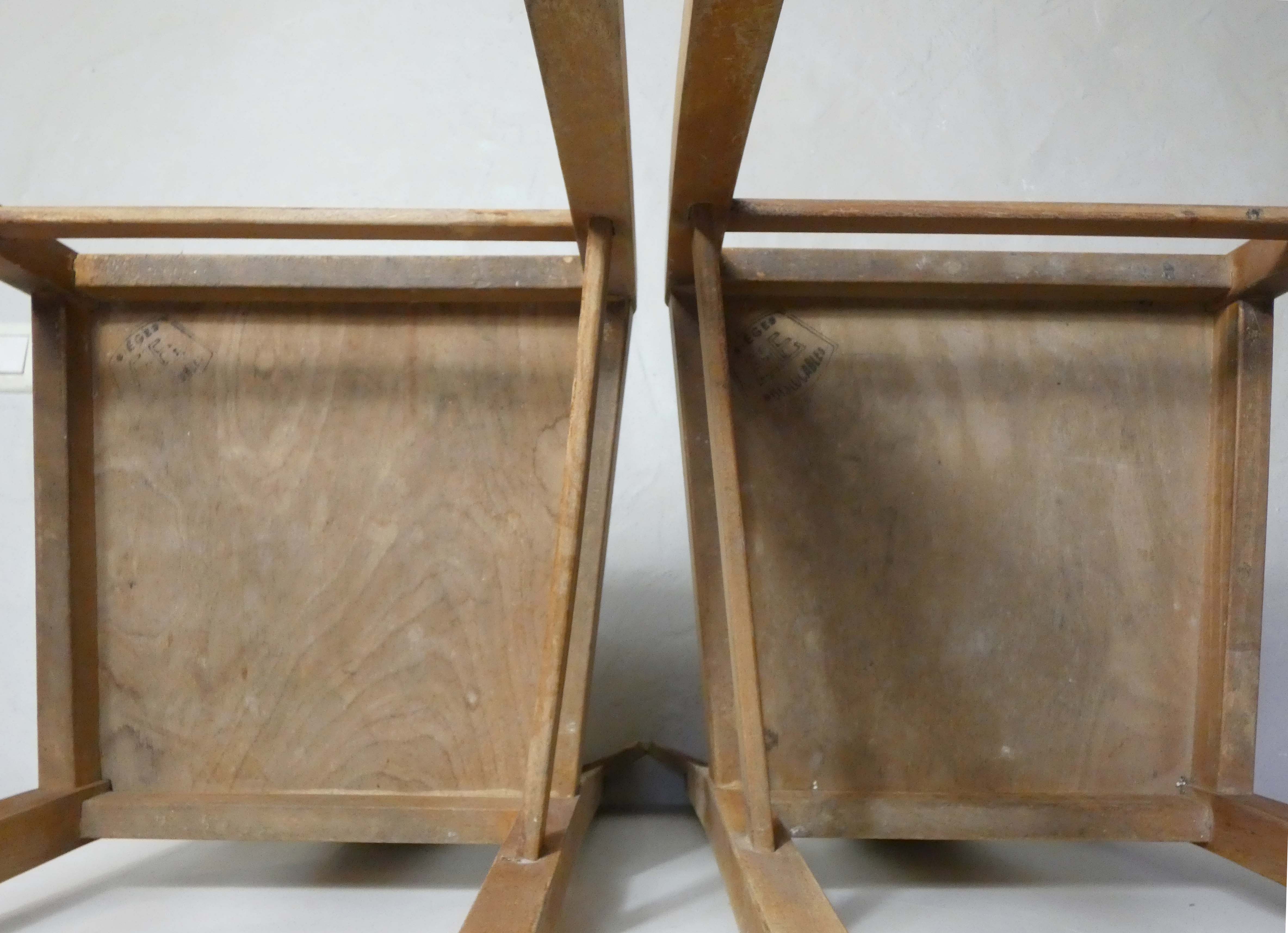 2 vintage wooden farmhouse chairs