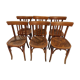 Suite of 6 chairs by Bistrot Baumann in 1940