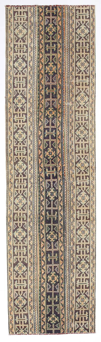 3x10 Rug For Kitchen Navy Blue Turkish Runner Rug, 82x303Cm SKU 24963