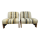 Pair of 1970s loop wool lounge chairs