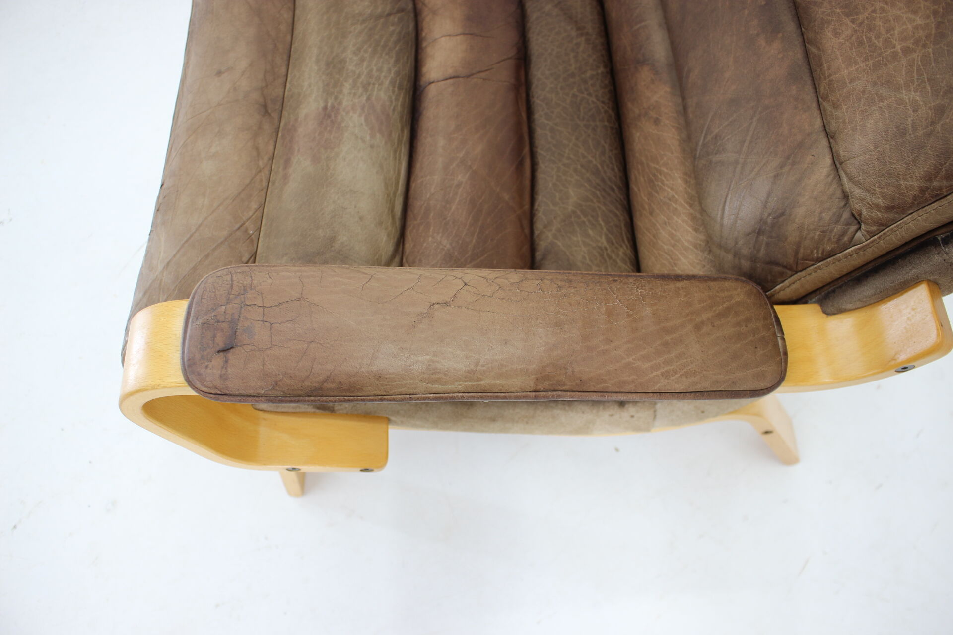 1970s Pair of Yngve Ekström "Contino" Leather Armachair,Sweden