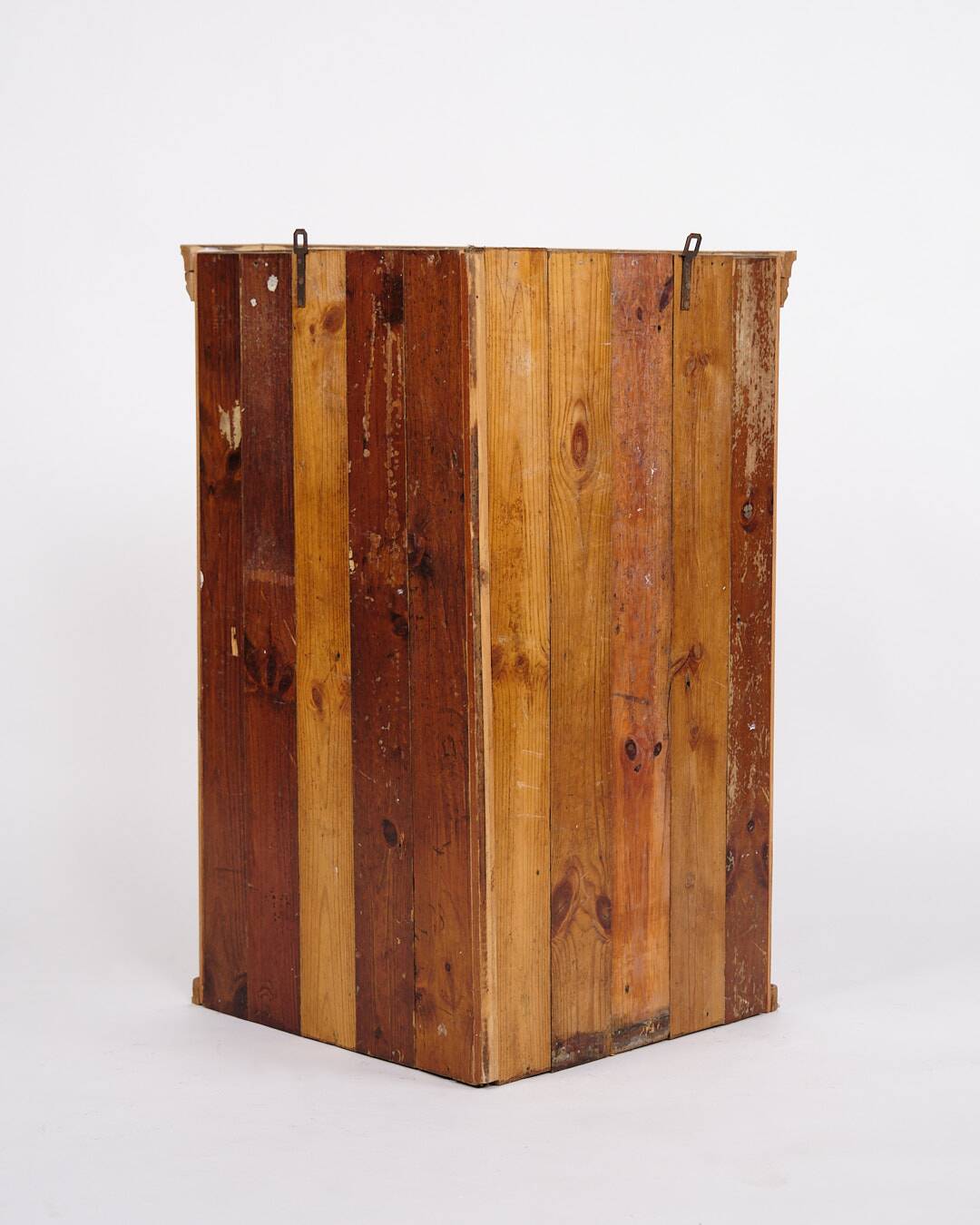 Hanging corner cabinet with glass door - pine - year 1890s