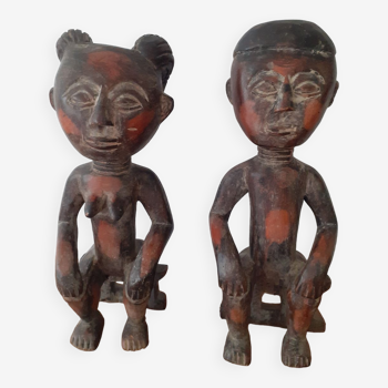 Couple Ivory Coast statuettes to hang or place