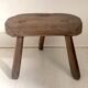 Brutalist Tripod Foot Stool Solid Wood